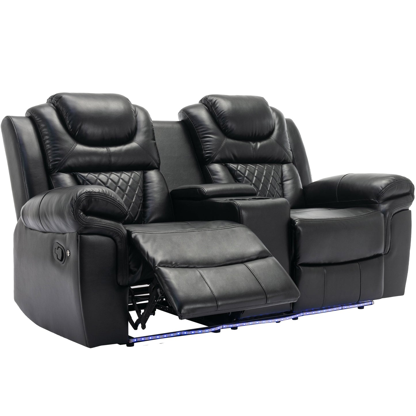 Fauteuil inclinable manuel pour home cinéma avec rangement intégré