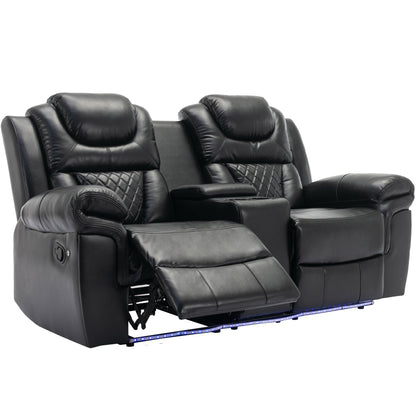 Fauteuil inclinable manuel pour home cinéma avec rangement intégré