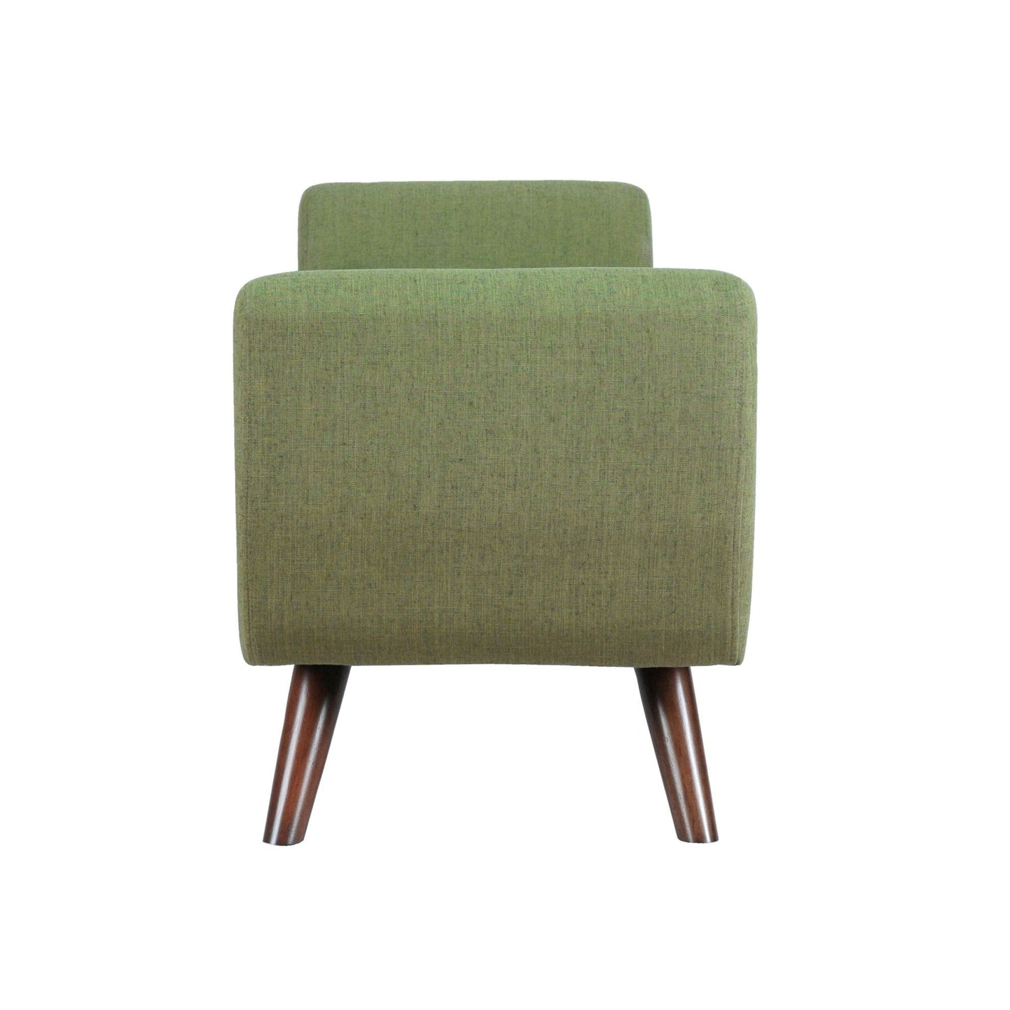 HomePop Banc de rangement moderne en sherpa avec pieds en bois