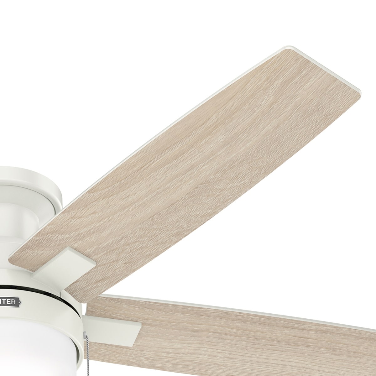 Ventilateur de plafond Hunter 52 Anisten à profil bas avec éclairage LED et cordon d'actionnement - Style moderne, contemporain, transitionnel