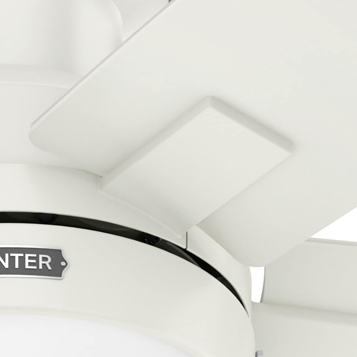 Ventilateur de plafond Hunter 52 Anisten à profil bas avec éclairage LED et cordon d'actionnement - Style moderne, contemporain, transitionnel