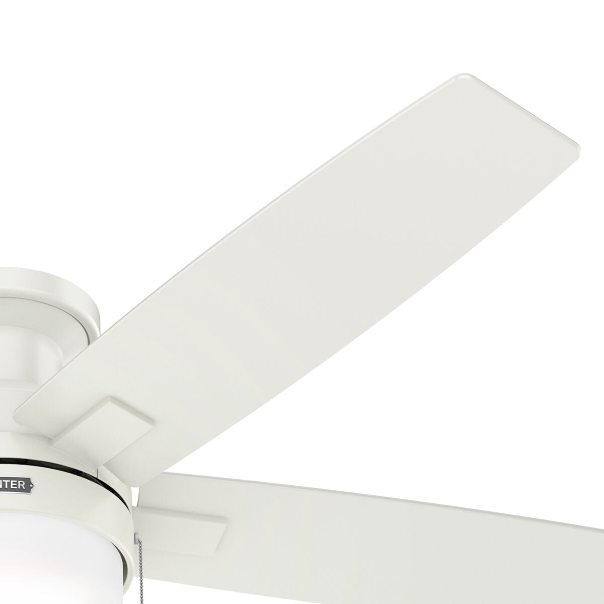 Ventilateur de plafond Hunter 52 Anisten à profil bas avec éclairage LED et cordon d'actionnement - Style moderne, contemporain, transitionnel