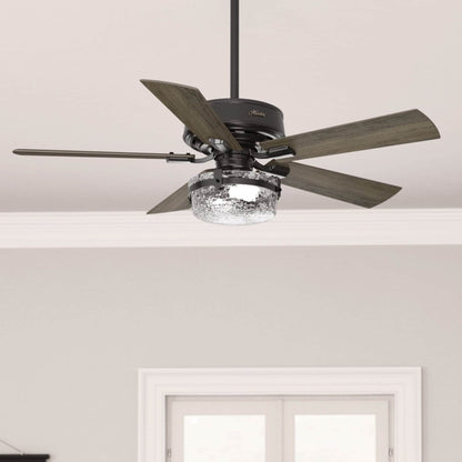 Ventilateur de plafond Hunter 52 Canyon Ridge pour intérieur/extérieur avec éclairage LED, télécommande - Style rustique, industriel, campagnard
