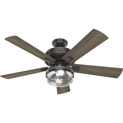 Ventilateur de plafond Hunter 52 Canyon Ridge pour intérieur/extérieur avec éclairage LED, télécommande - Style rustique, industriel, campagnard
