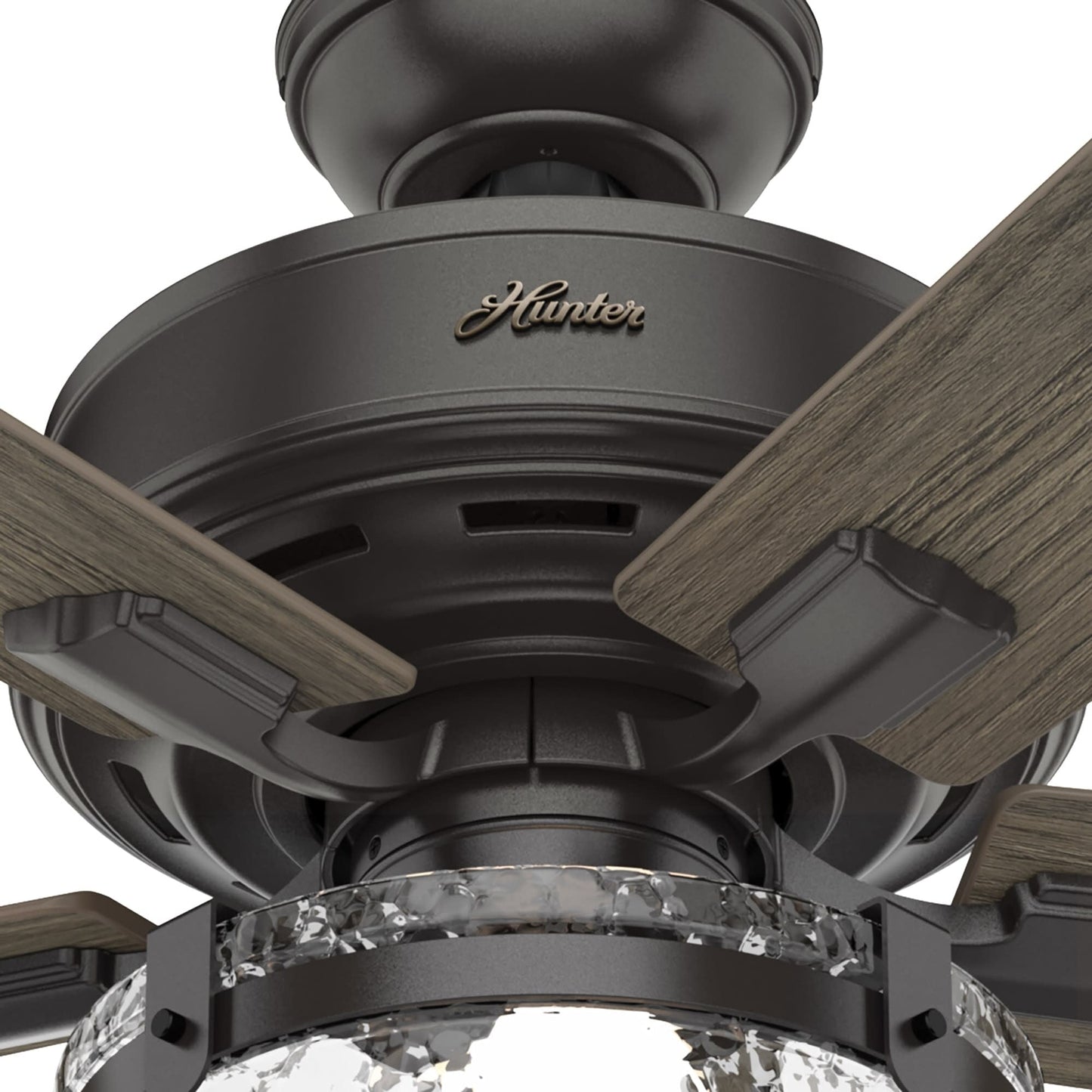 Ventilateur de plafond Hunter 52 Canyon Ridge pour intérieur/extérieur avec éclairage LED, télécommande - Style rustique, industriel, campagnard