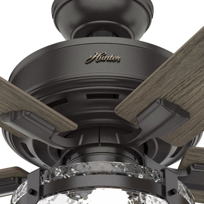 Ventilateur de plafond Hunter 52 Canyon Ridge pour intérieur/extérieur avec éclairage LED, télécommande - Style rustique, industriel, campagnard