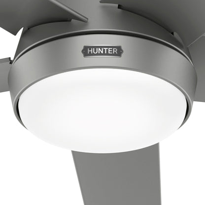 Ventilateur de plafond d'extérieur Hunter 52 Skyflow avec kit d'éclairage LED, commande murale - Style côtier moderne contemporain - WeatherMax - ÉQUIPEMENT POUR L'EXTÉRIEUR !
