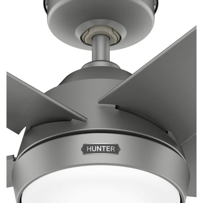 Ventilateur de plafond d'extérieur Hunter 52 Skyflow avec kit d'éclairage LED, commande murale - Style côtier moderne contemporain - WeatherMax - ÉQUIPEMENT POUR L'EXTÉRIEUR !