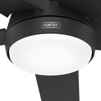 Ventilateur de plafond d'extérieur Hunter 52 Skyflow avec kit d'éclairage LED, commande murale - Style côtier moderne contemporain - WeatherMax - ÉQUIPEMENT POUR L'EXTÉRIEUR !