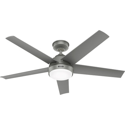 Ventilateur de plafond d'extérieur Hunter 52 Skyflow avec kit d'éclairage LED, commande murale - Style côtier moderne contemporain - WeatherMax - ÉQUIPEMENT POUR L'EXTÉRIEUR !