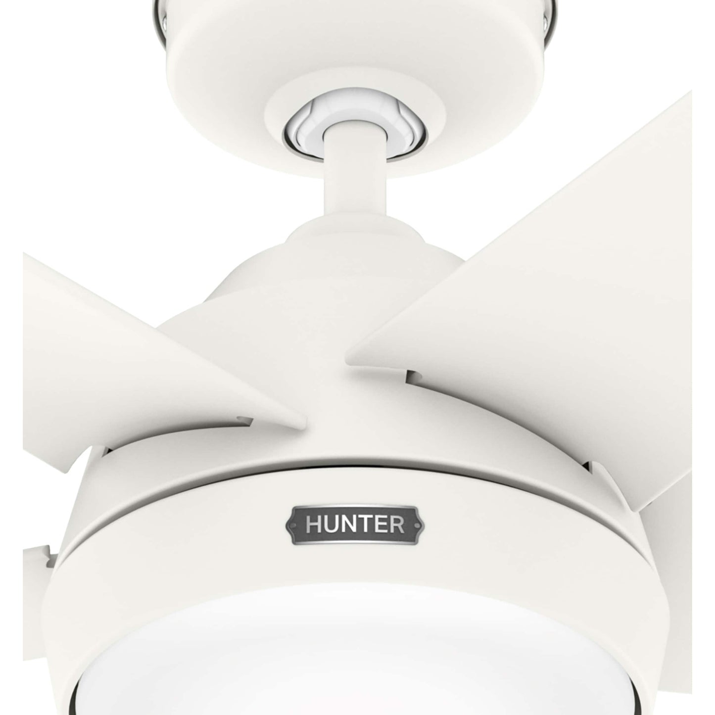 Ventilateur de plafond d'extérieur Hunter 52 Skyflow avec kit d'éclairage LED, commande murale - Style côtier moderne contemporain - WeatherMax - ÉQUIPEMENT POUR L'EXTÉRIEUR !