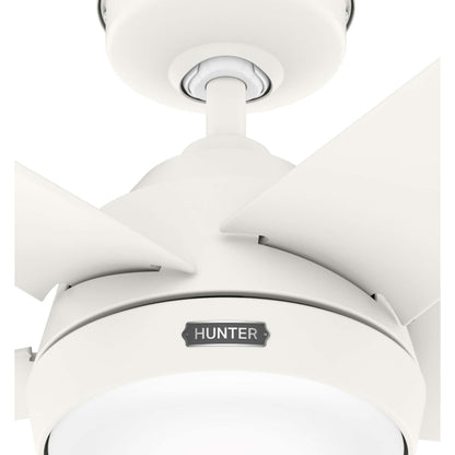 Ventilateur de plafond d'extérieur Hunter 52 Skyflow avec kit d'éclairage LED, commande murale - Style côtier moderne contemporain - WeatherMax - ÉQUIPEMENT POUR L'EXTÉRIEUR !