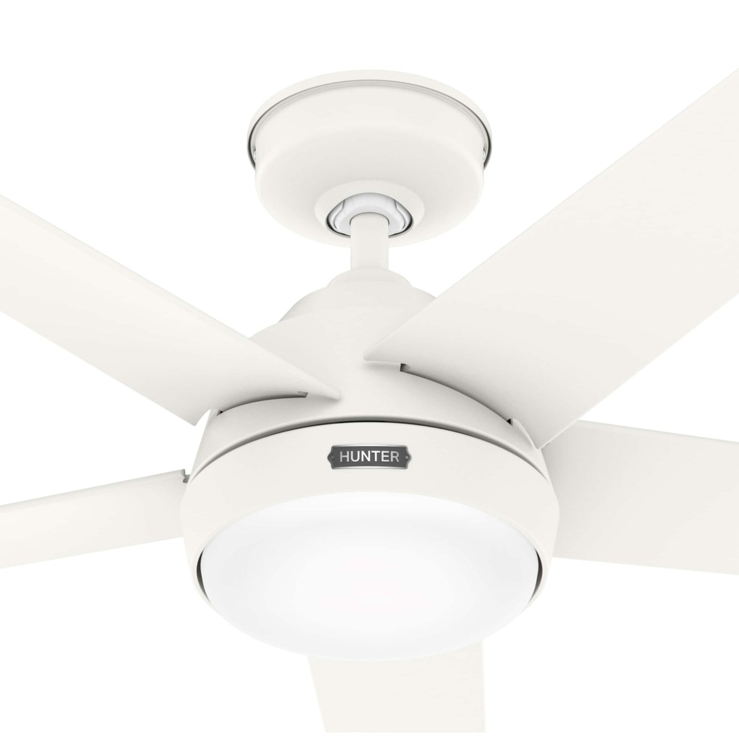 Ventilateur de plafond d'extérieur Hunter 52 Skyflow avec kit d'éclairage LED, commande murale - Style côtier moderne contemporain - WeatherMax - ÉQUIPEMENT POUR L'EXTÉRIEUR !