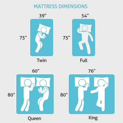 Matelas à ressorts avec surcouche moelleuse de 25 cm (10 po) SweDrea, fermeté moyenne, pour soulager le mal de dos et rafraîchir, certifié CertiPUR-US, SGS et OEKO-TEX.