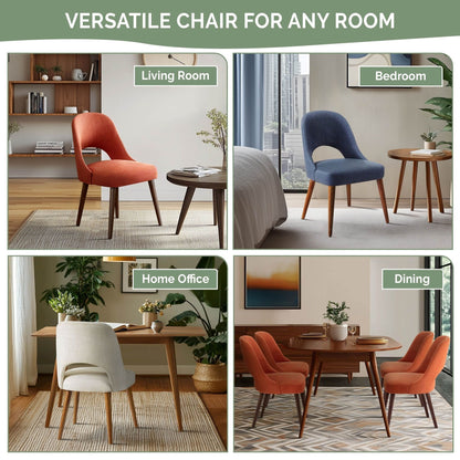 INK IVY Nola - Lot de 2 chaises de salle à manger rembourrées avec dossier ajouré