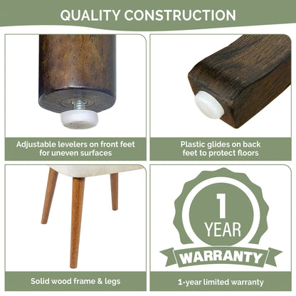 INK IVY Nola - Lot de 2 chaises de salle à manger rembourrées avec dossier ajouré