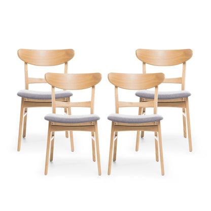 Chaises de salle à manger Idalia, style moderne du milieu du siècle (lot de 4) par Christopher Knight Home