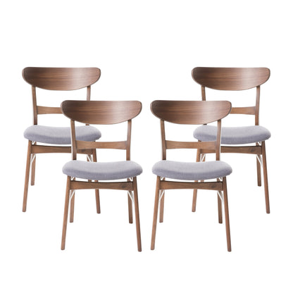 Chaises de salle à manger Idalia, style moderne du milieu du siècle (lot de 4) par Christopher Knight Home