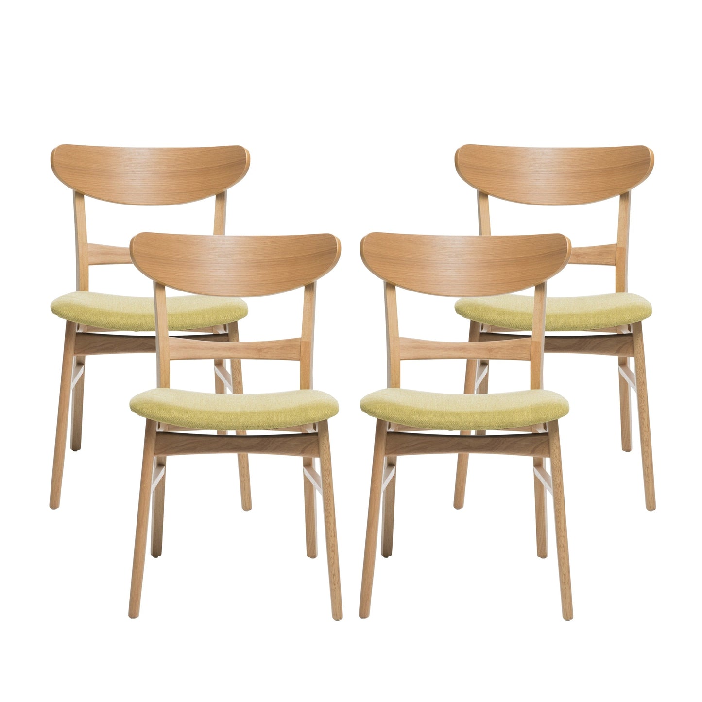 Chaises de salle à manger Idalia, style moderne du milieu du siècle (lot de 4) par Christopher Knight Home