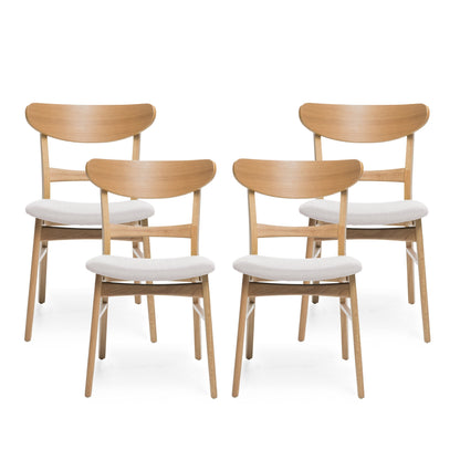 Chaises de salle à manger Idalia, style moderne du milieu du siècle (lot de 4) par Christopher Knight Home