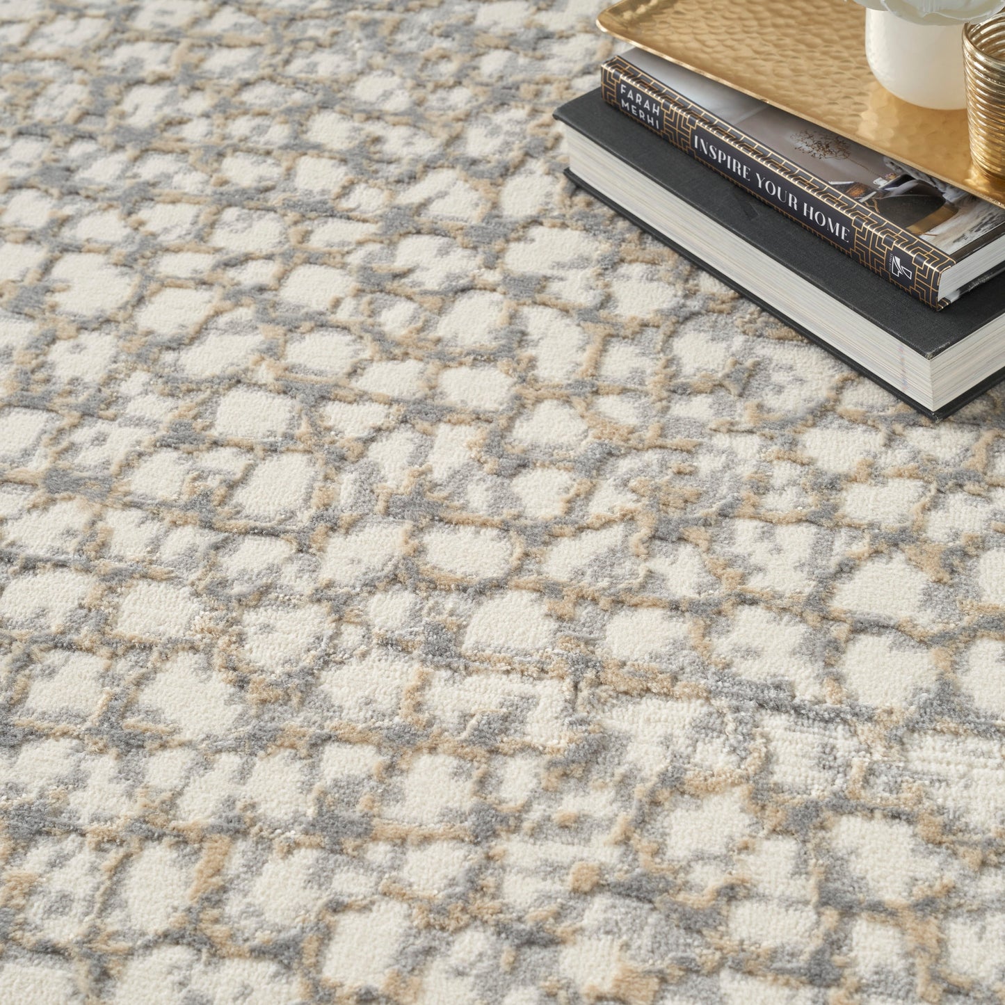 Nourison Joli Modern Abstract Pebble Area Rug