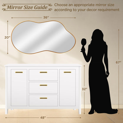 Irregular Wall Mirror Asymmetrical Decorative Wall Mirror