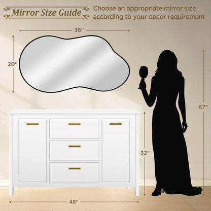 Irregular Wall Mirror Asymmetrical Decorative Wall Mirror