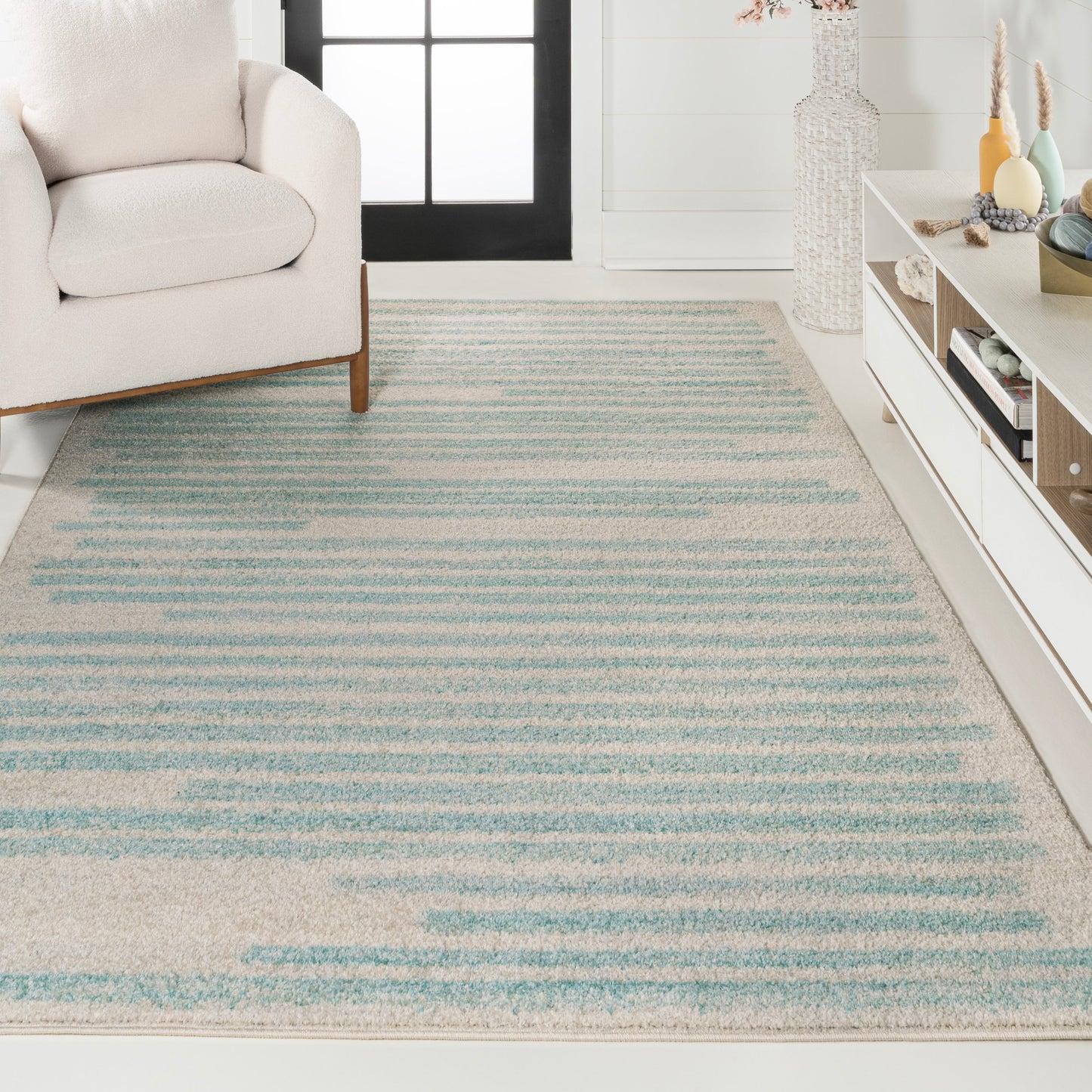 JONATHAN Y Aksil Modern Berber Stripe Area Rug