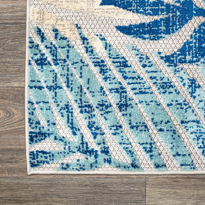 JONATHAN Y Aydin Palm Leaves Indoor/Outdoor Area Rug