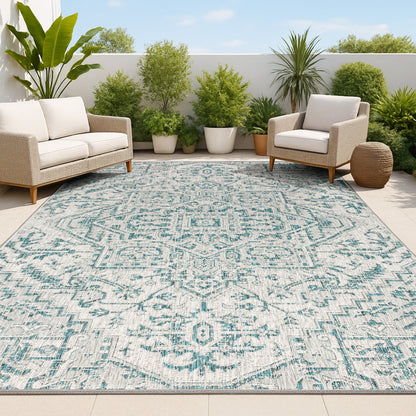 JONATHAN Y Charleston Medallion Indoor/Outdoor Area Rug