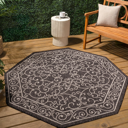 JONATHAN Y Filigree Textured Weave Indoor/Outdoor Area Rug