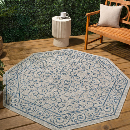 JONATHAN Y Filigree Textured Weave Indoor/Outdoor Area Rug
