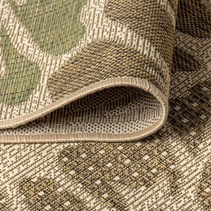 JONATHAN Y Floral Textured Weave Indoor/Outdoor Area Rug