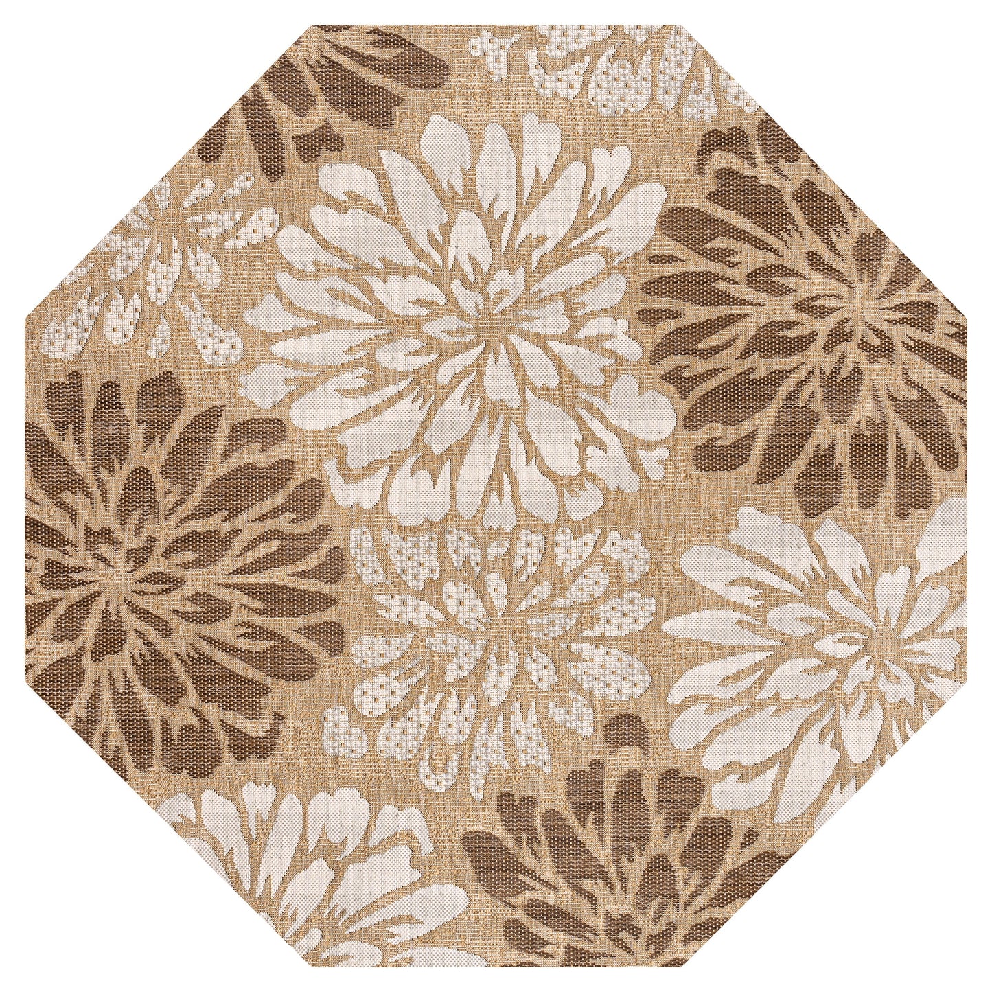 JONATHAN Y Floral Textured Weave Indoor/Outdoor Area Rug