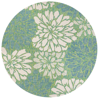JONATHAN Y Floral Textured Weave Indoor/Outdoor Area Rug