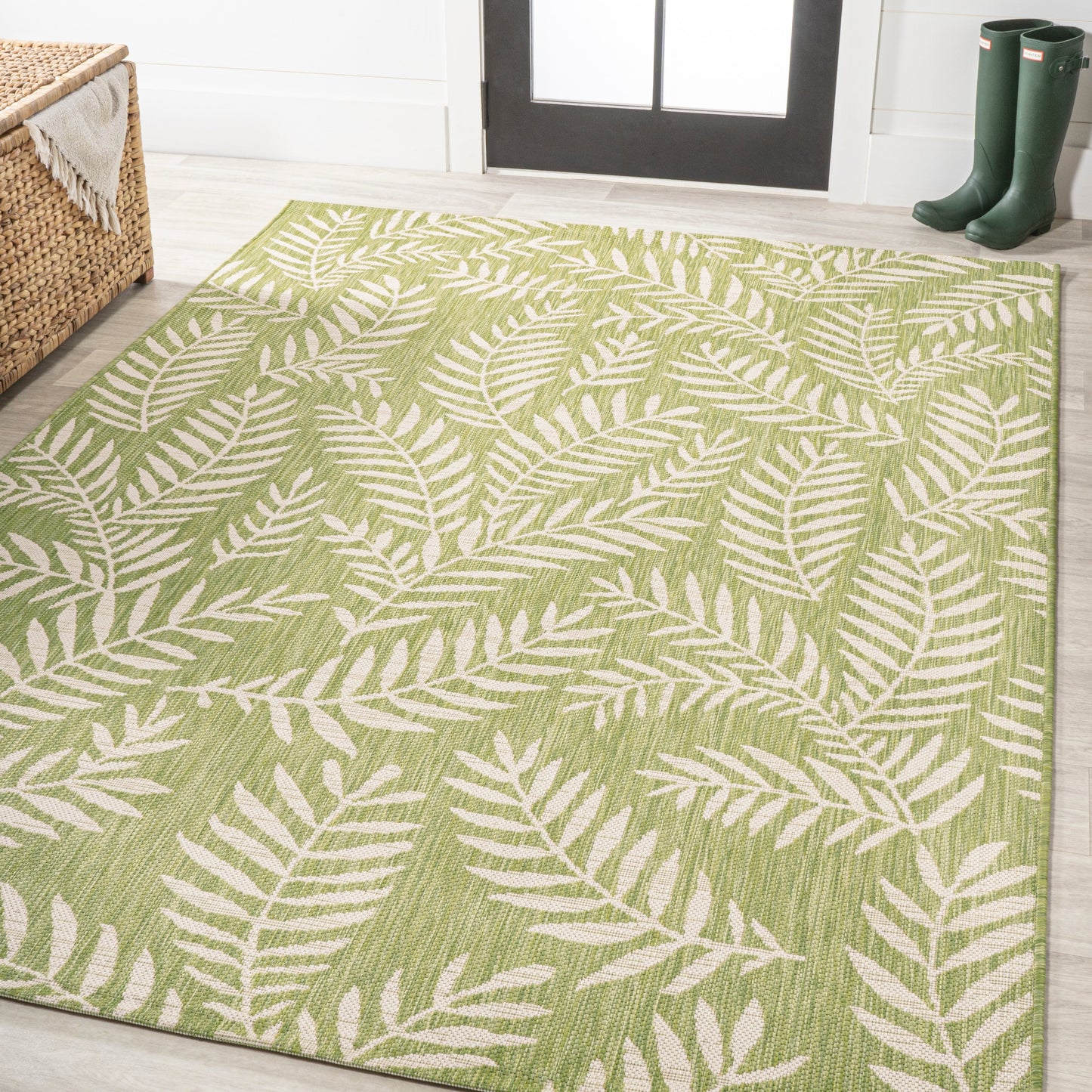JONATHAN Y Galon Palm Frond Indoor/Outdoor Area Rug