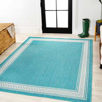 JONATHAN Y Havana Classic Diamond Border Indoor/Outdoor Area Rug