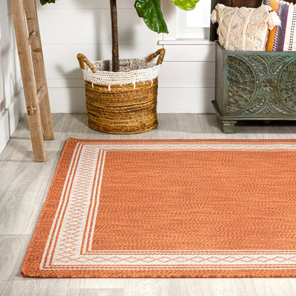 JONATHAN Y Havana Classic Diamond Border Indoor/Outdoor Area Rug