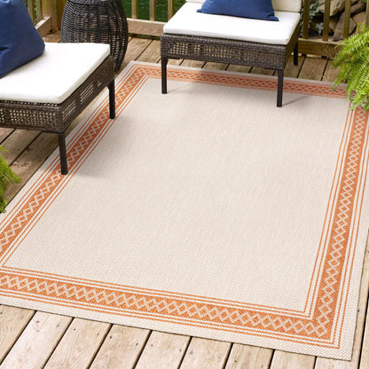 JONATHAN Y Havana Classic Diamond Border Indoor/Outdoor Area Rug