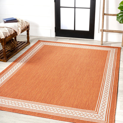 JONATHAN Y Havana Classic Diamond Border Indoor/Outdoor Area Rug