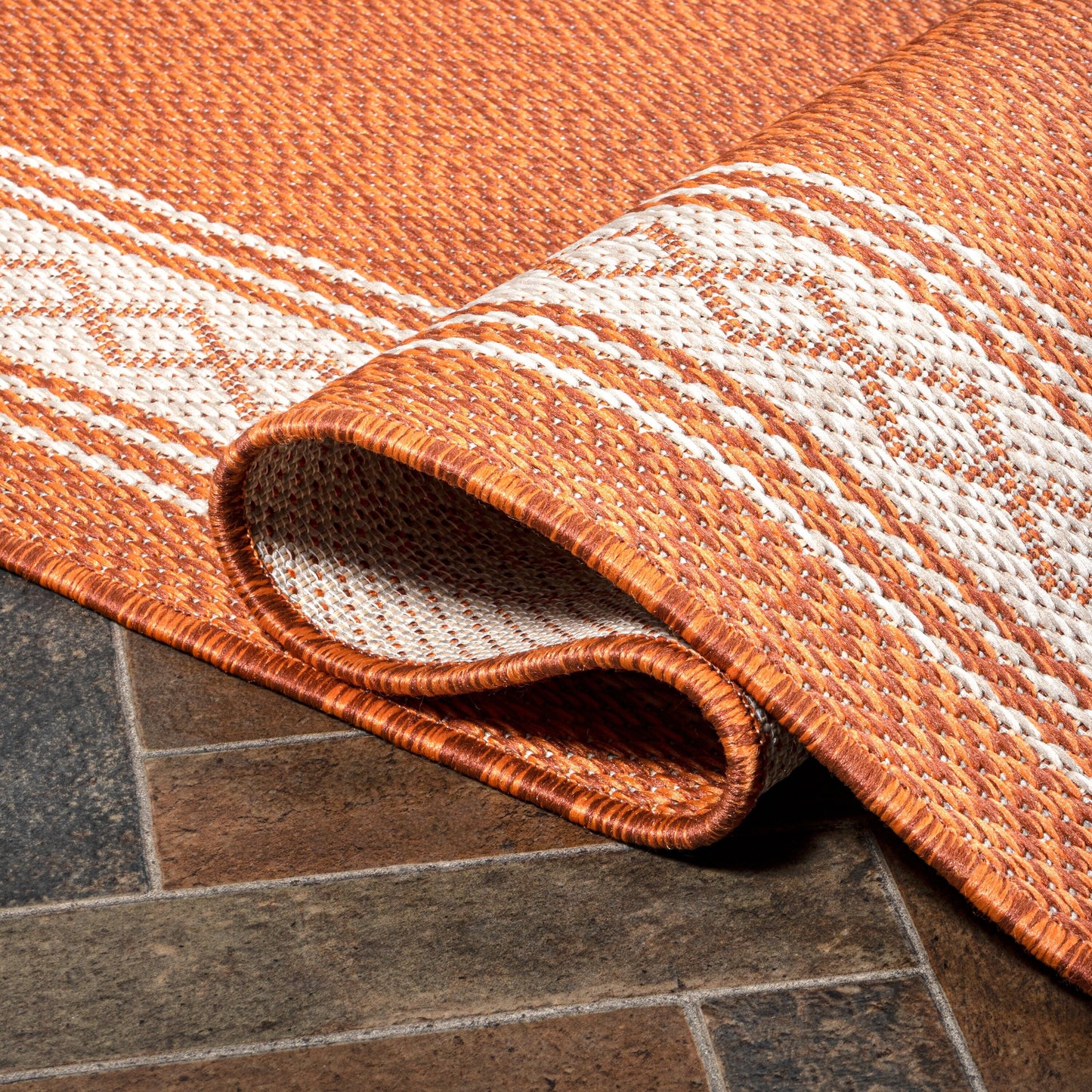 JONATHAN Y Havana Classic Diamond Border Indoor/Outdoor Area Rug