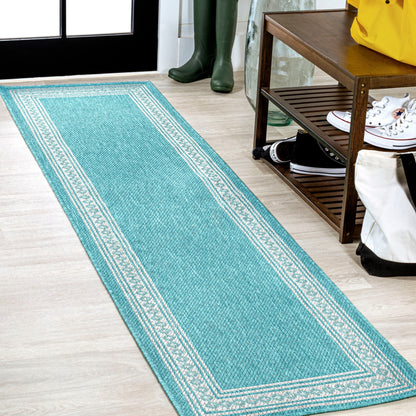 JONATHAN Y Havana Classic Diamond Border Indoor/Outdoor Area Rug