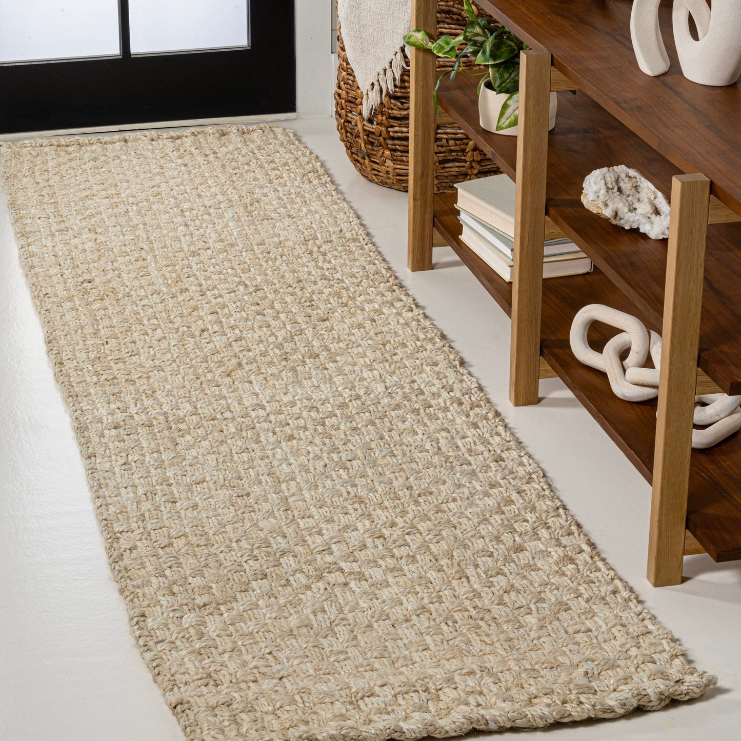 JONATHAN Y Hiro Hand Woven Boucle Chunky Jute Area Rug