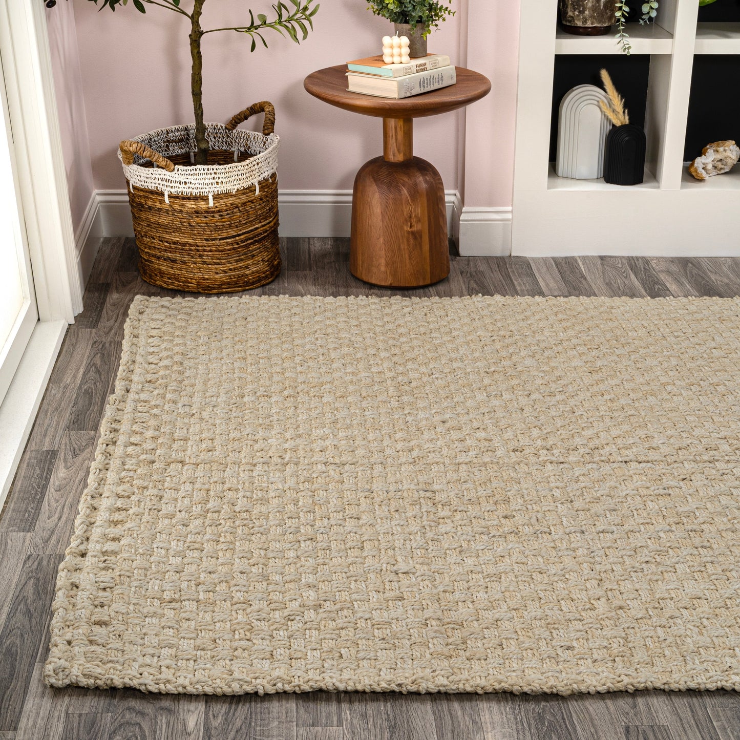 JONATHAN Y Hiro Hand Woven Boucle Chunky Jute Area Rug
