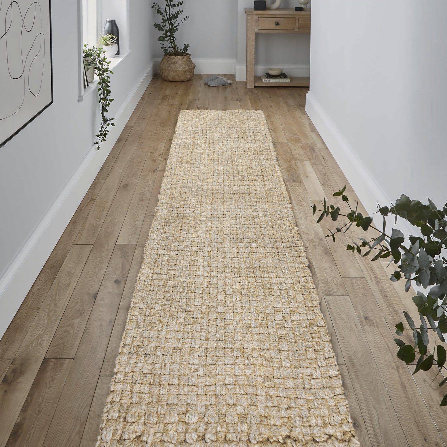 JONATHAN Y Hiro Hand Woven Boucle Chunky Jute Area Rug