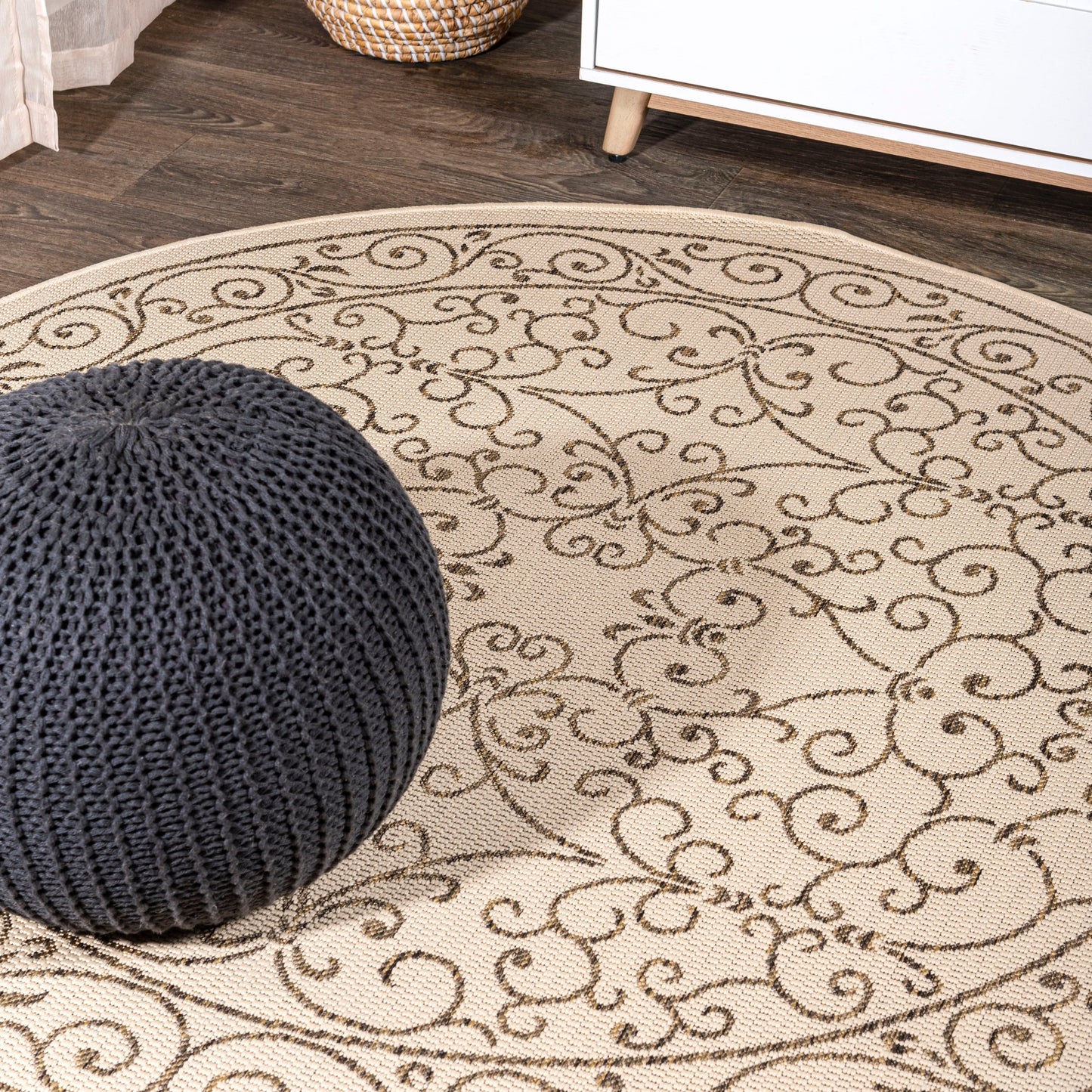JONATHAN Y Filigree Textured Weave Indoor/Outdoor Area Rug