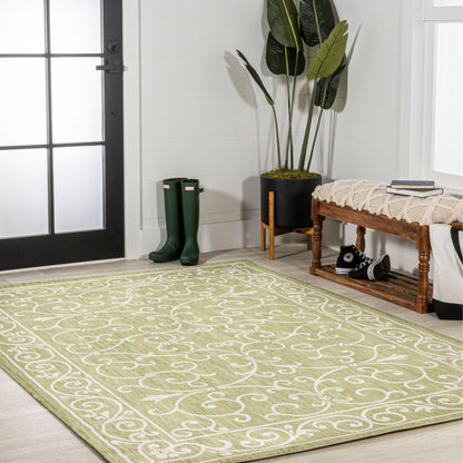 JONATHAN Y Filigree Textured Weave Indoor/Outdoor Area Rug