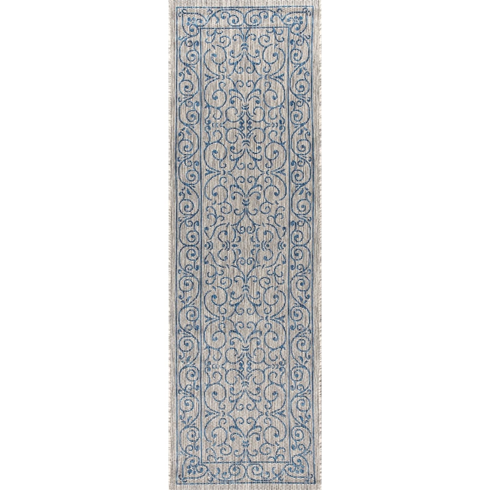 JONATHAN Y Filigree Textured Weave Indoor/Outdoor Area Rug