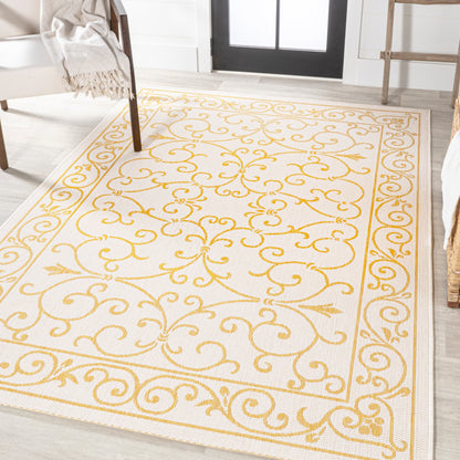 JONATHAN Y Filigree Textured Weave Indoor/Outdoor Area Rug