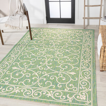 JONATHAN Y Filigree Textured Weave Indoor/Outdoor Area Rug